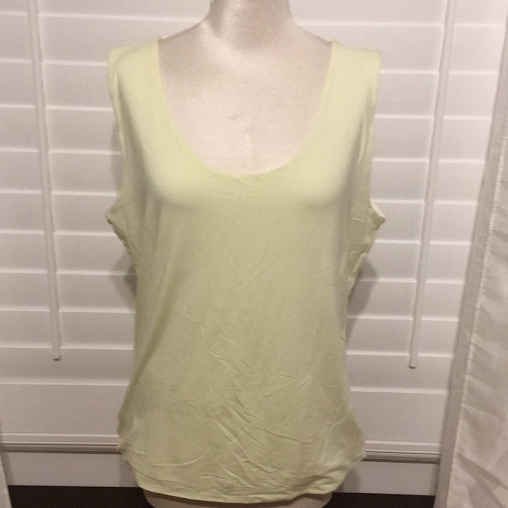Lysse Pale Yellow Tank Top - Sz XL